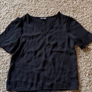 Express Black V-Neck Blouse